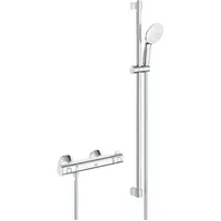 Grohe Grohtherm 800 Thermostat-Brausebatterie mit Brausegarnitur 900mm Chrom 34566002