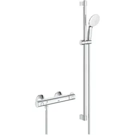 Grohe Grohtherm 800 Thermostat-Brausebatterie mit Brausegarnitur 900mm Chrom 34566002