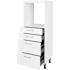Nobilia Herdumbauschrank Laser 60 x 58,3 x 167,8 cm Weiß