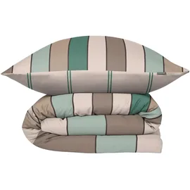 SCHIESSER Knut Gestreift Mint 155 x 220 cm + 80 x 80 cm