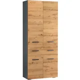 INOSIGN Skara Hochschrank 76 x 35 x 180 cm grau