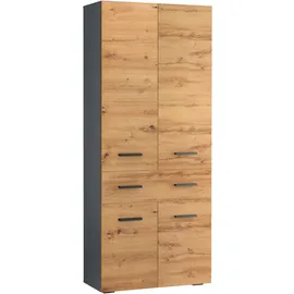 INOSIGN Skara Hochschrank 76 x 35 x 180 cm grau
