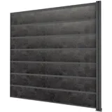 Gutta Sichtschutzzaun Erweiterung 194 x 186 cm Anthrazit/Schichtstoffplatten