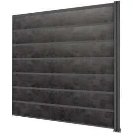 Gutta Sichtschutzzaun Erweiterung 194 x 186 cm Anthrazit/Schichtstoffplatten