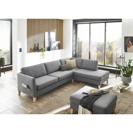 Atlantic Home Collection Hocker Mailo 88 x 45 x 69 cm Grau