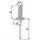 GAH Alberts T-Pfostenträger 130 x 200 mm Silber/Metall