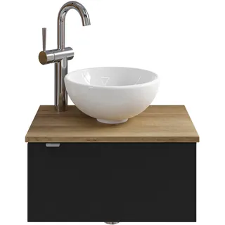 Saphir »Serie 6915 Waschschale mit Unterschrank für Gästebad, Gäste WC«, 51 cm breit, 1 Tür, Waschtischplatte, kleine Bäder, ohne Armatur