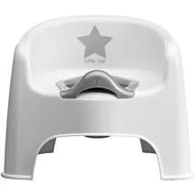 Vital Innovations Strata Töpfchen Topfstuhl Töpfchen Little Star mit Sternaufkleber, Töpfchen mit herausnehmbarem Innentopf silberfarben|weiß