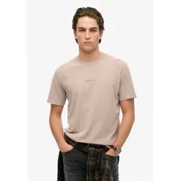 Superdry Micro Logo Kurzarm-t-shirt - Deep Beige - L