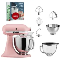 KitchenAid Artisan 5KSM175 Velvet Blue Glasset mit Glasschüssel