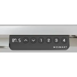 eSmart ETX-221W Weiß Ergonomisches Steh-Sitz-Doppel-Schreibtisch-Gestell Stufenlos elektrisch höhenverstellbar 69-119cm in Weiß 4x Memory Kollisionsschutz Aktivitätserinnerung Soft-Start/Stopp
