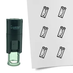 CombiCraft Selbstfärbender Stempel 'Burrito' in der Farbe Schwarz, Ø10mm