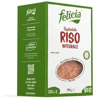 Tagliatelle Senza Glutine di Riso Integrale - Pasta Felicia 250 g