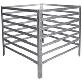 shelfplaza Komposter Metall 120x120x100 cm silberfarben