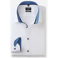 Olymp super slim Fit Businesshemd aus Twill, Weiss, 42