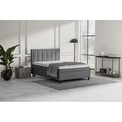 Boxbett "Serenity", grau (anthrazit), B:143cm L:210cm, ATLANTIC HOME COLLECTION, Komplettbetten, wahlweise mit Matratze