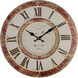 Wanduhr ""Love"", grau, B:33,8cm H:4,5cm T:4,5cm, MYFLAIR MÖBEL & ACCESSOIRES, Wanduhren, rund, Ø 33,8 cm, römische Ziffern, dekorativ in Küche & Wohnzimmer