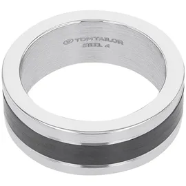 Tom Tailor Ring Edelstahl, IP schwarz in bicolor | Gr.: 60