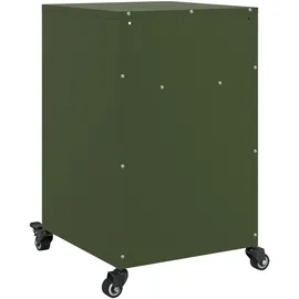 vidaXL Nachttisch Olivgrün 36x39x59 cm Stahl