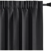 Restilo Blackout Vorhang 140x245 cm schwarz 1 St. Kräuselband