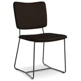 bert plantagie Stuhl Kiko K11 Leder Braun Dunkelbraun