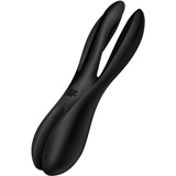 Satisfyer Satisfyer, Vibrator, Auflegevibrator, Threesome 2', 14 cm, 3 Motoren, für Klitoris- und Schamlippenstimulation, Farbe:schwarz