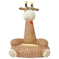 vidaXL Plüsch-Kindersessel Giraffe braun