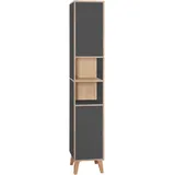roba Morena Badschrank 32,5 x 195 x 0 cm Grau/Eiche