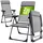 CASARIA Gartenstuhl 73 x 73 x 108 cm grau 2 St.