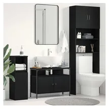 vidaXL Waschbeckenunterschrank 80 x 30 x 60 cm Schwarz