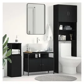 vidaXL Waschbeckenunterschrank 80 x 30 x 60 cm Schwarz