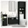 vidaXL Waschbeckenunterschrank 80 x 30 x 60 cm Schwarz