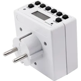 ETT 2er-Pack | Digitale Zeitschaltuhr für Innen McPower AZ-53 10 Schaltprogramme, 12/24 Std. Zyklus, schmales Design