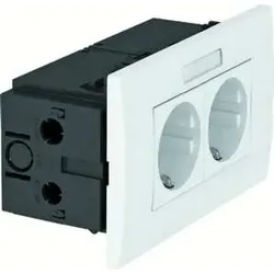 1St. OBO Bettermann SDE-RW D0RW2B 6119427 Steckdoseneinheit Modul 45, 2fach SDER...