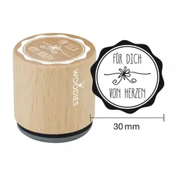 Woodies Stempel - Für Dich von Herzen W01006