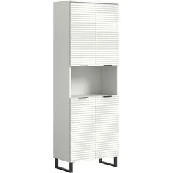 Ebuy24 Riff Hochschrank Bad 4 Türen 1 Fach weiß.