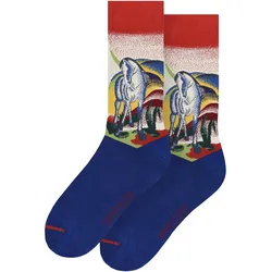 MuseARTa Unisex Socken Franz Marc - Blaues Pferd I