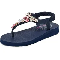 Skechers Damen Meditation-Glass Daisy Flipflop, Marineblau, 35 EU - 35 EU