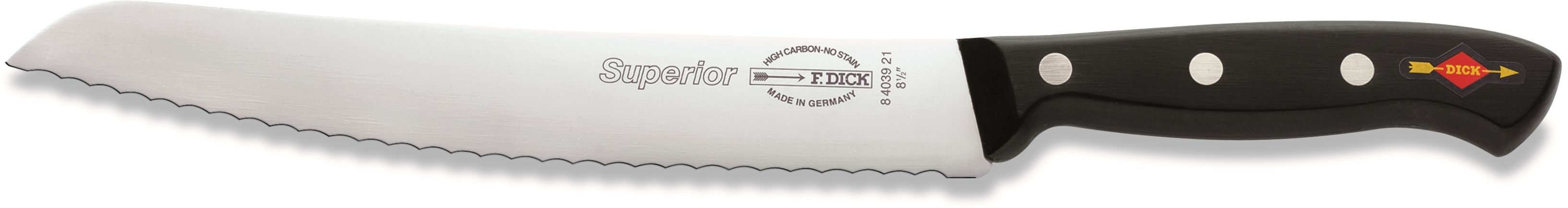 Gastro F. DICK Superior Brotmesser, Wellenschliff 21 cm