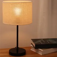 Navaris Tischlampe für Wohnzimmer Schlafzimmer kleine Nachttisch Lampe 30cm