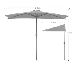 Kingsleeve Halbrund 270 x 270 cm Terracotta