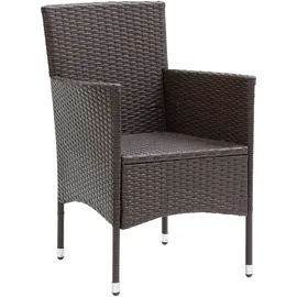 vidaXL Gartenstuhl 56 x 56 x 84 cm braun 2 St.