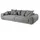 Livora Big-Sofa Polyester 3-Sitzer Grau