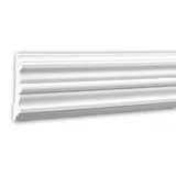 PROFHOME DECOR Wand- und Friesleiste 200 cm x 1,9 cm x 9,6 cm Weiß