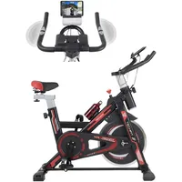 TechFit Heimtrainer Bike mit13 kg Schwungrad, Heimtrainer mit magnetischer Widerstandseinstellung, LCD, Tablet-Halterung und Trinkflasche