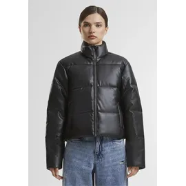 URBAN CLASSICS Synthetic Leather Steppjacke Black 5XL