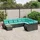 vidaXL Gartensofa-Set 10-tlg. schwarz