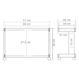 Roline Mini-Druckertisch, grau