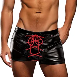 Lace-Up Wetlook Trunks, schwarz, L/XL