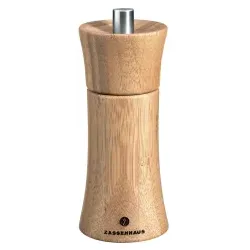 Zassenhaus Frankfurt Salzmühle, Bambus, Gewürzmühle im zeitlosen Design, Höhe: 14 cm